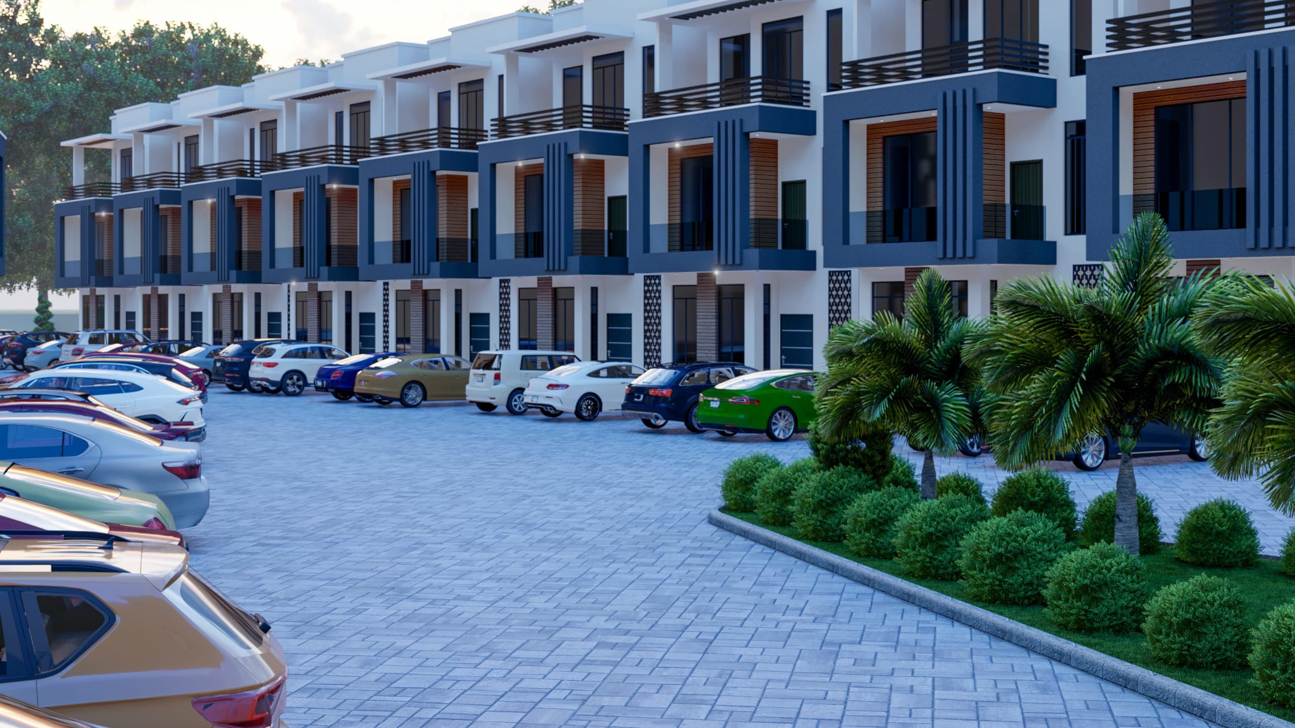 4 bedroom semi detached duplexes with just a unit left and a plaza